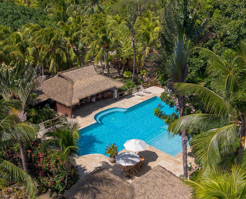 Aerial view of pool