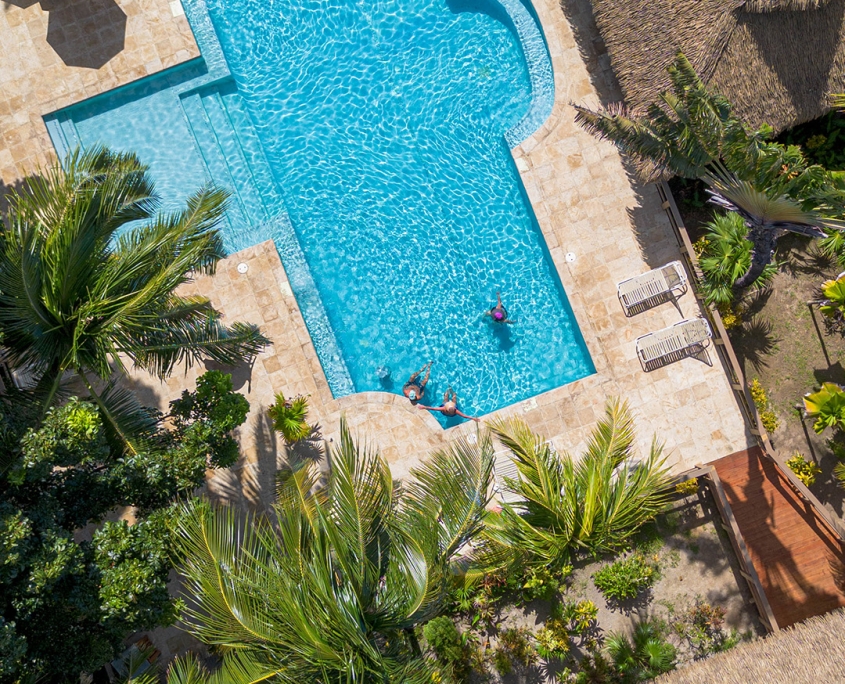 Aerial view of pool